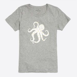J Crew polka dot octopus collector tee